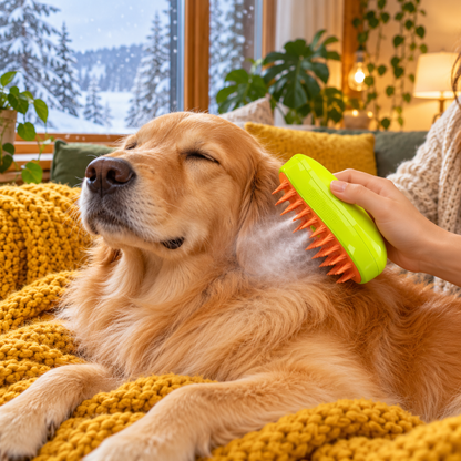Patélia BrumiDouce™ – Brosse brumisante anti-poils pour chats et petits chiens