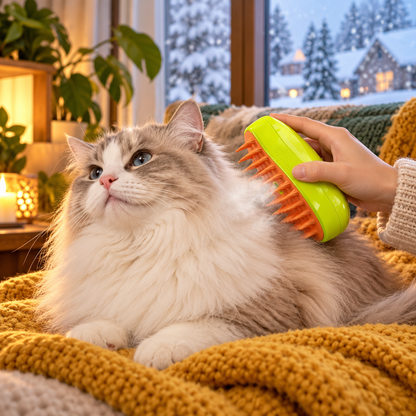 Patélia BrumiDouce™ – Brosse brumisante anti-poils pour chats et petits chiens