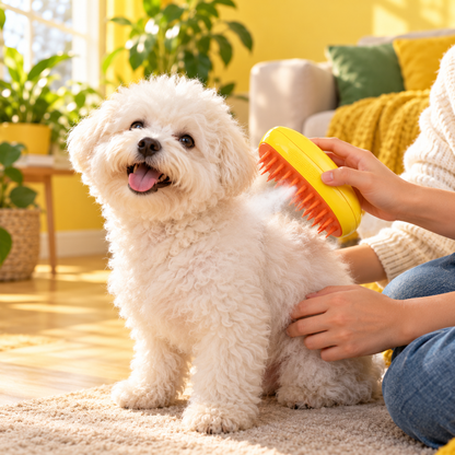 Patélia BrumiDouce™ – Brosse brumisante anti-poils pour chats et petits chiens